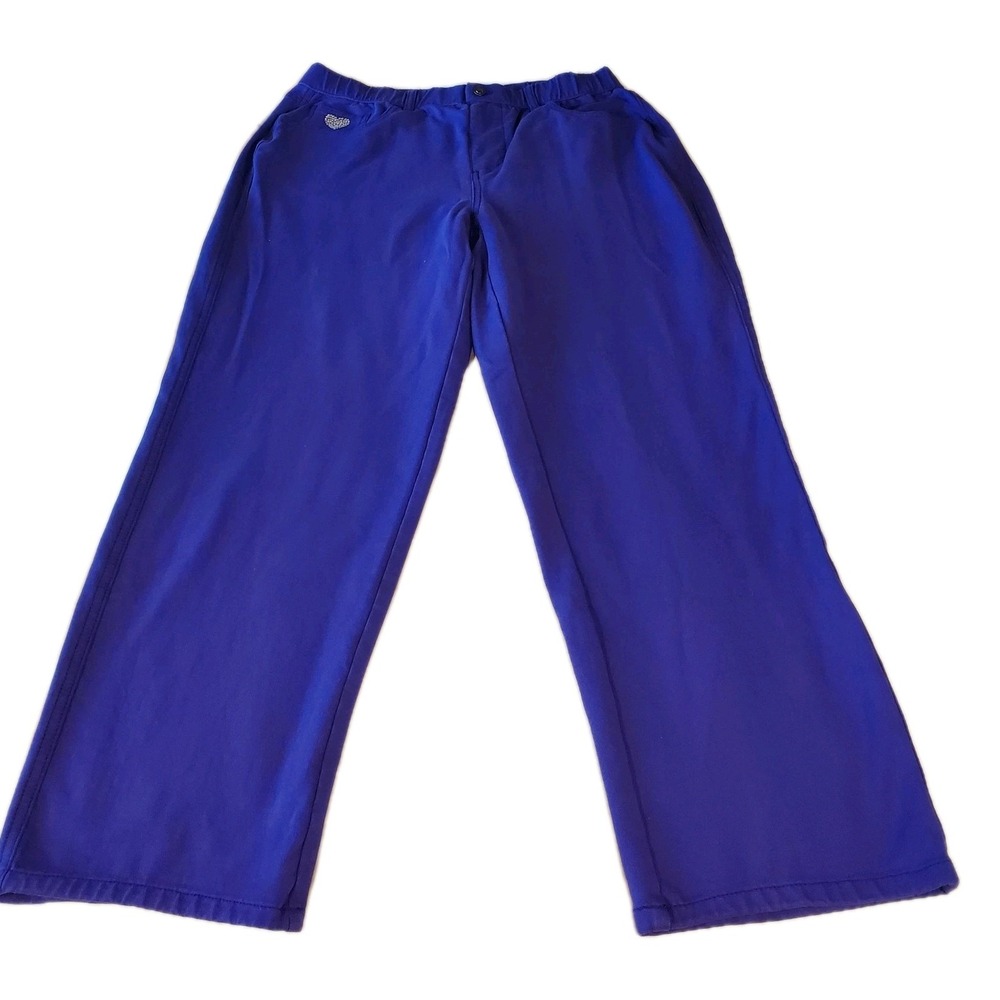 Dream Jeannes by Quacker Factory Purple Stretch Jean Pants Hi Rise Rhinestone 10